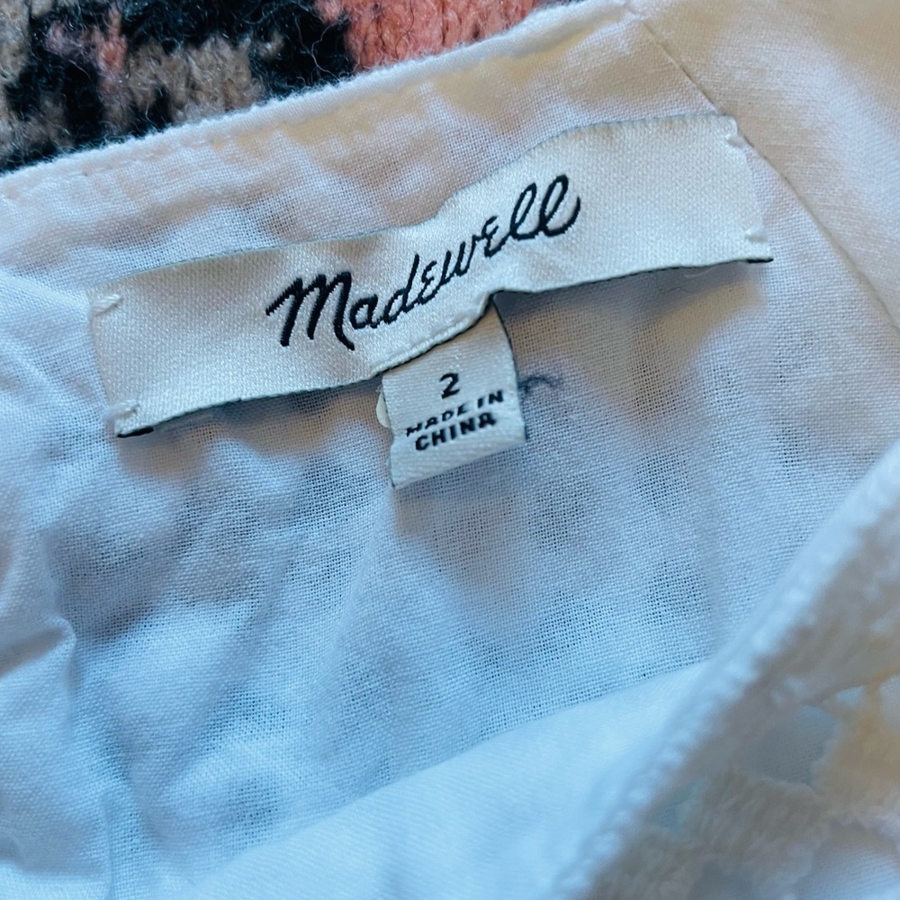 Madewell White Cotton Crochet Mini Dress - Picture 8 of 12
